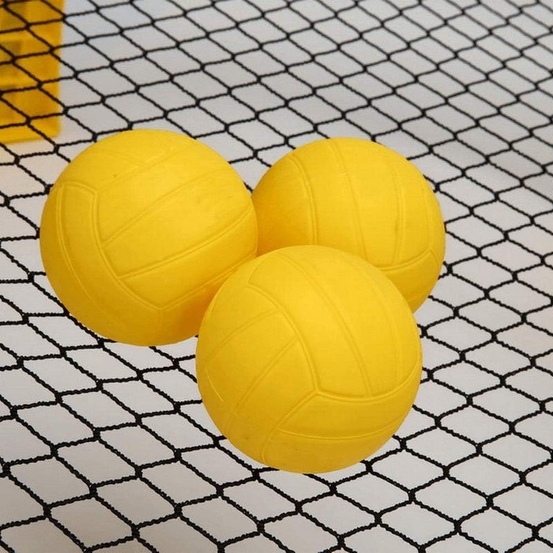 Viminston Spike Replacement Balls 6 Yellow Soft Balls with Pump for Roundnet Game - Image 4